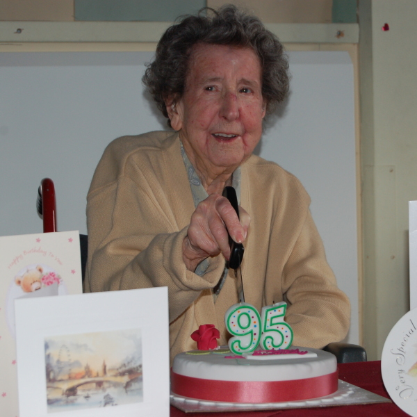 Peggy on her 95th Birthday